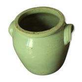 Large Grey Glazed Sandstone Pot with two handles