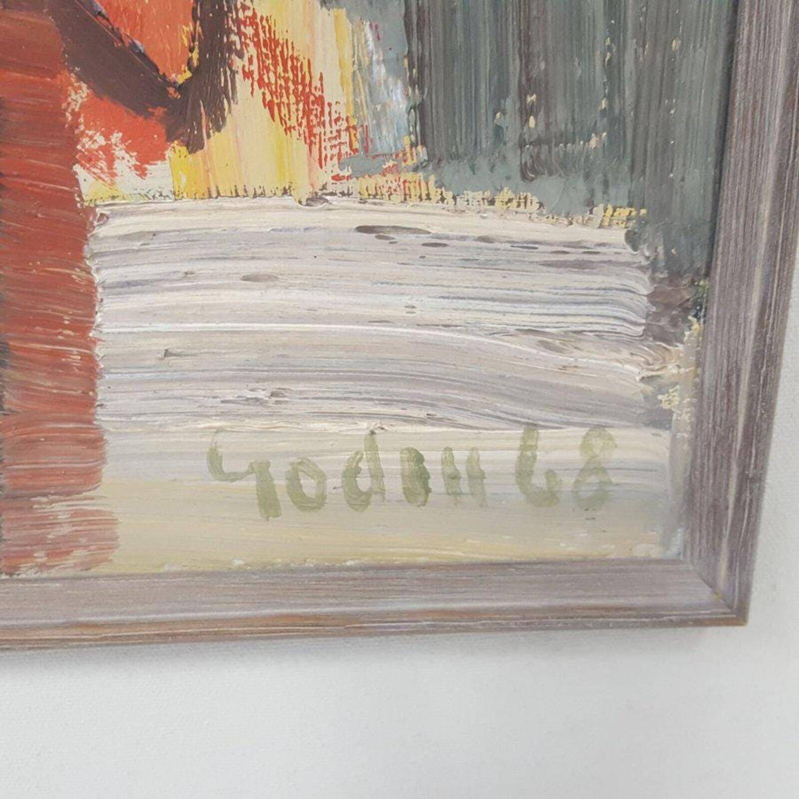 Original Mid Century Swedish Oil On Panel – Ragnar Godin (1968) – Still Life – Vintage & Framed 50 × 40 Cm (19.7" × 15.7")