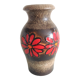 Fat Lava style red flower vase by Scheurich Keramik vintage 60s-70s