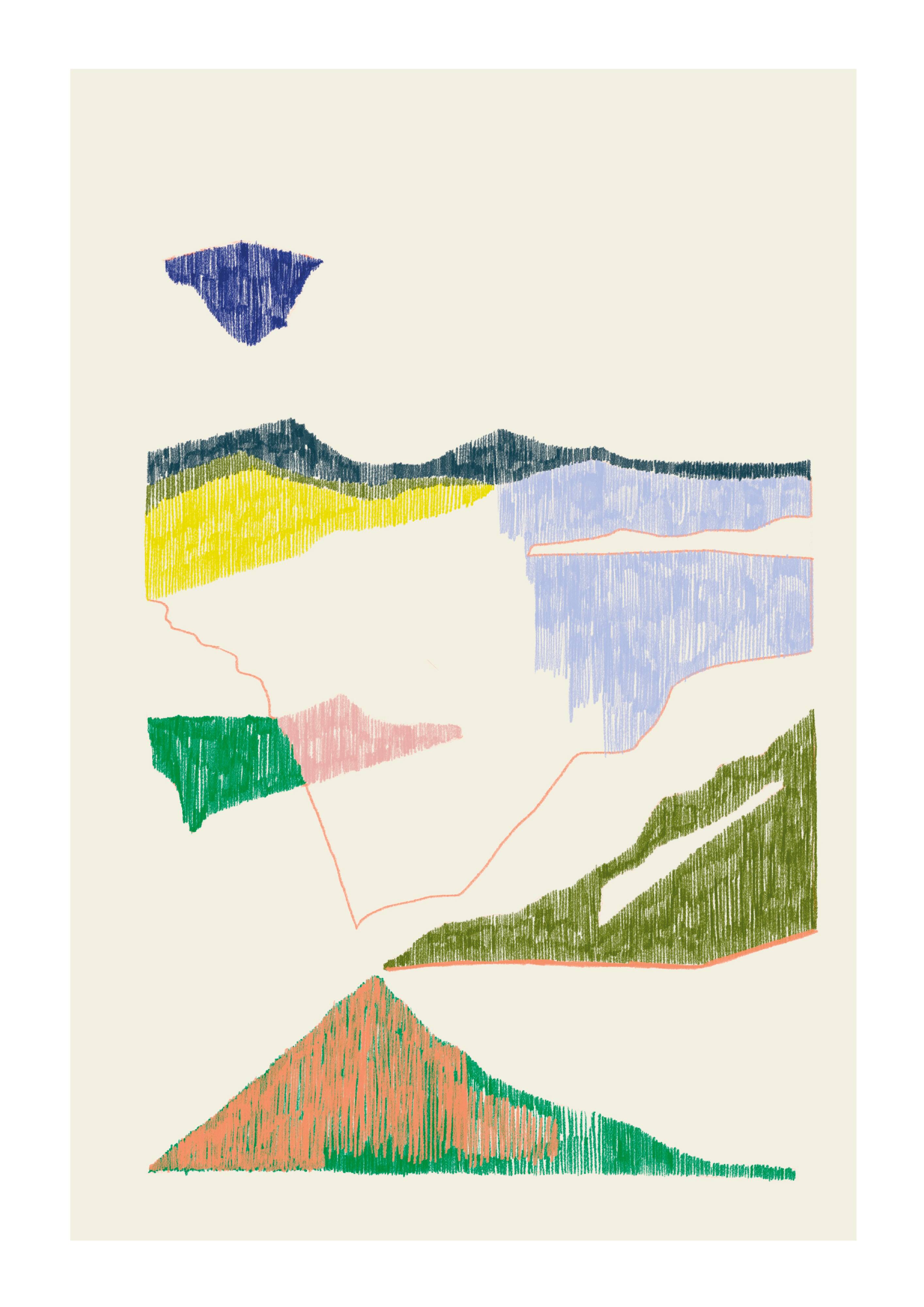 Abstract landscape - illustration a3