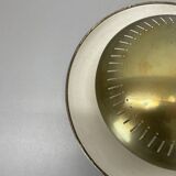 Unique Round Brass Wall Light in Gino Sarfatti Style, Italy 1950s