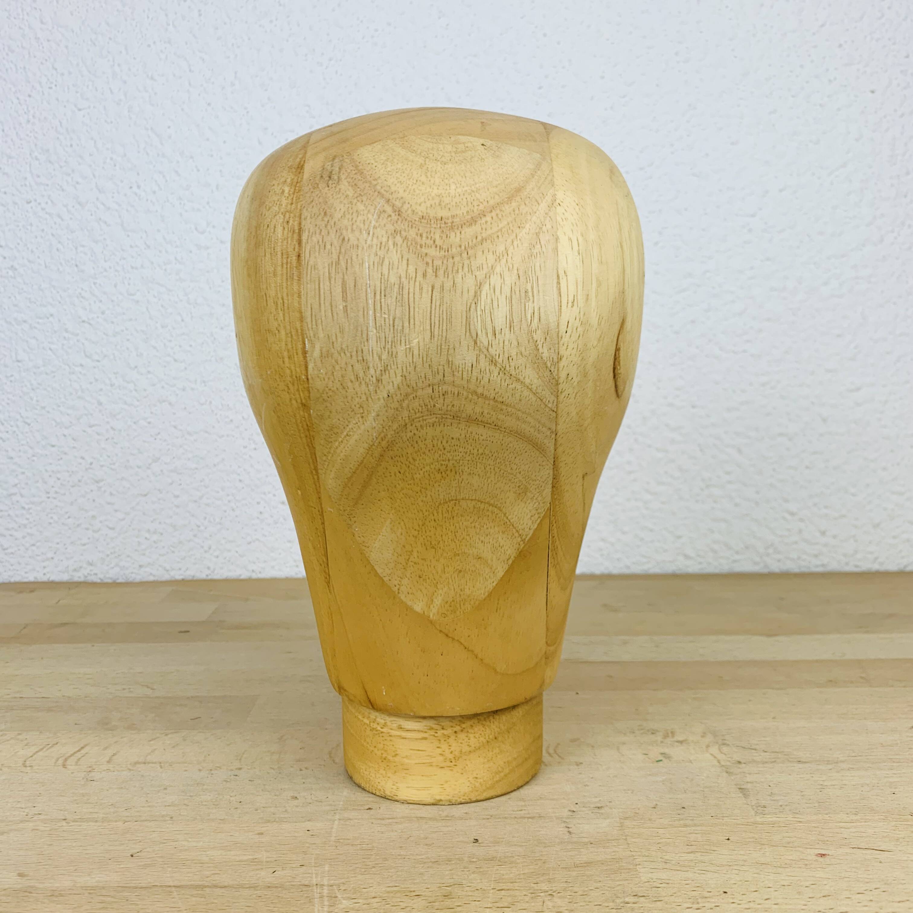 Vintage wooden hat head