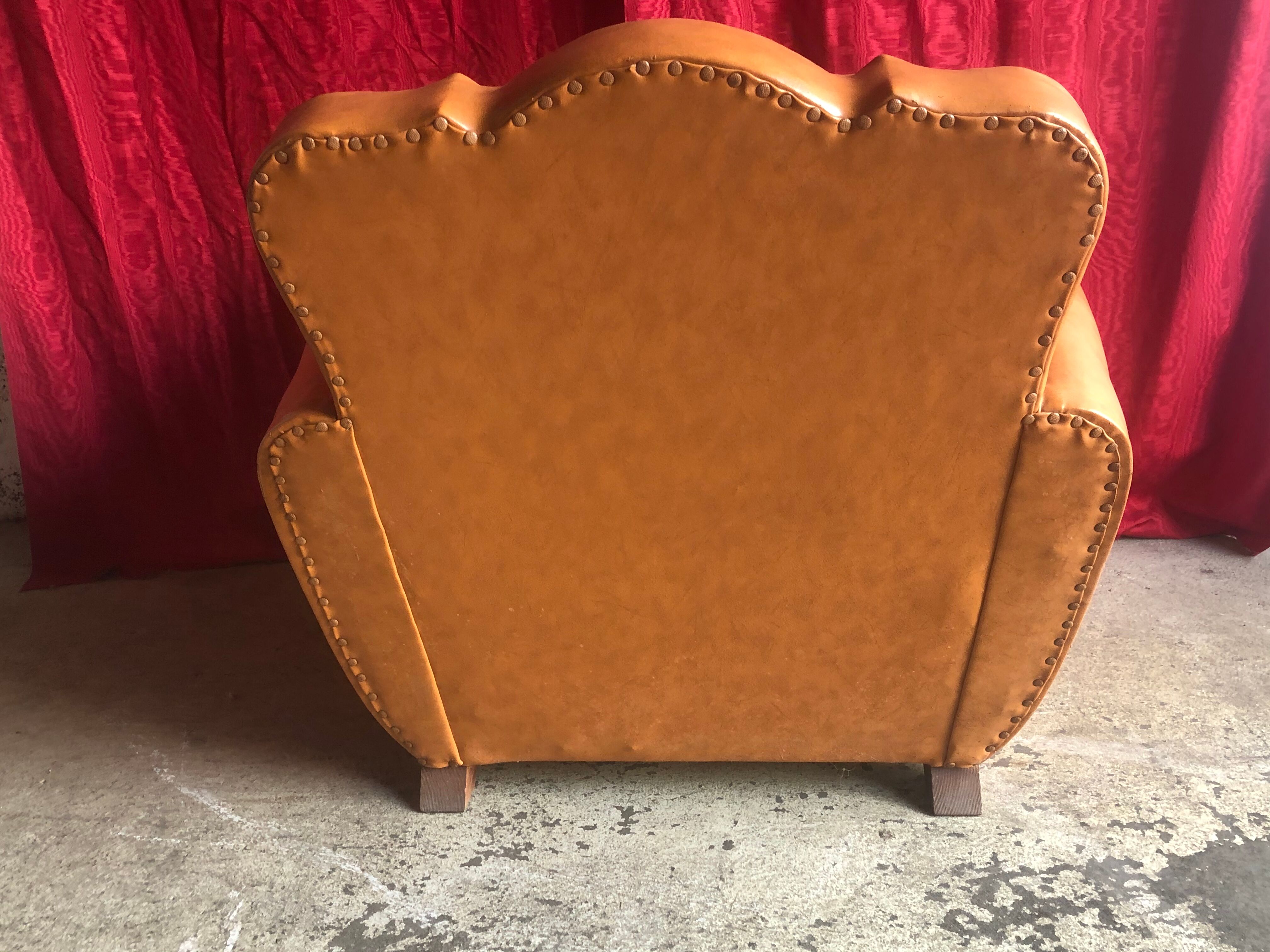 Pair of club armchairs