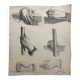 Dessin académique ancien, étude de mains Deleiderrier 1902