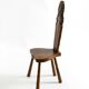 Solid wood chair with an ornate, hand-carved backrest – Made in Spain