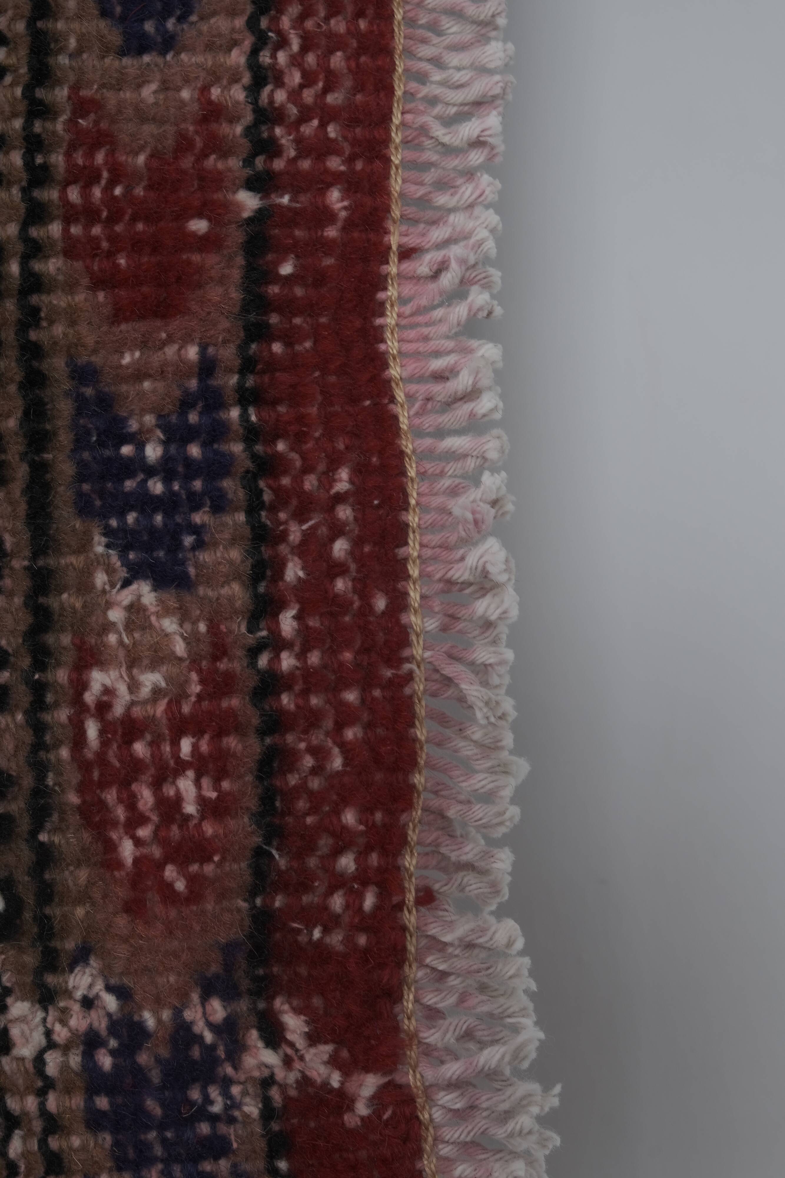 Vintage Turkish rug from Oushak, hand-woven 80x327 cm