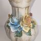 Antique ceramic pot-pourri vase with relief floral decoration.