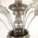 Ancien lustre de Venise, Murano en verre transparent