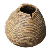 Panier ancien, bourgne en paille et ronce