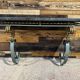 Art Deco marble and wrought iron console