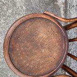 4 bistro chairs in curved wood N° 18 of the 1920s 1930s wooden seat