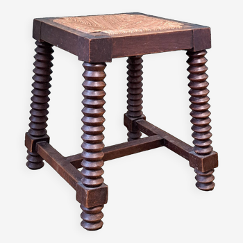 Tabouret carré arts and crafts