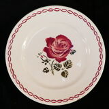 8 flat plates badonviller rose red