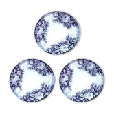 Set of 3 dessert plates Jardinière de Sarreguemines U&C 1900