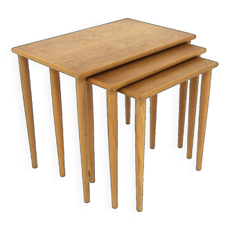 Oak "nesting" table, Sweden, 1960