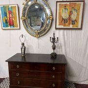 Empire chest of drawers, early 19th century period in mahogany veneer