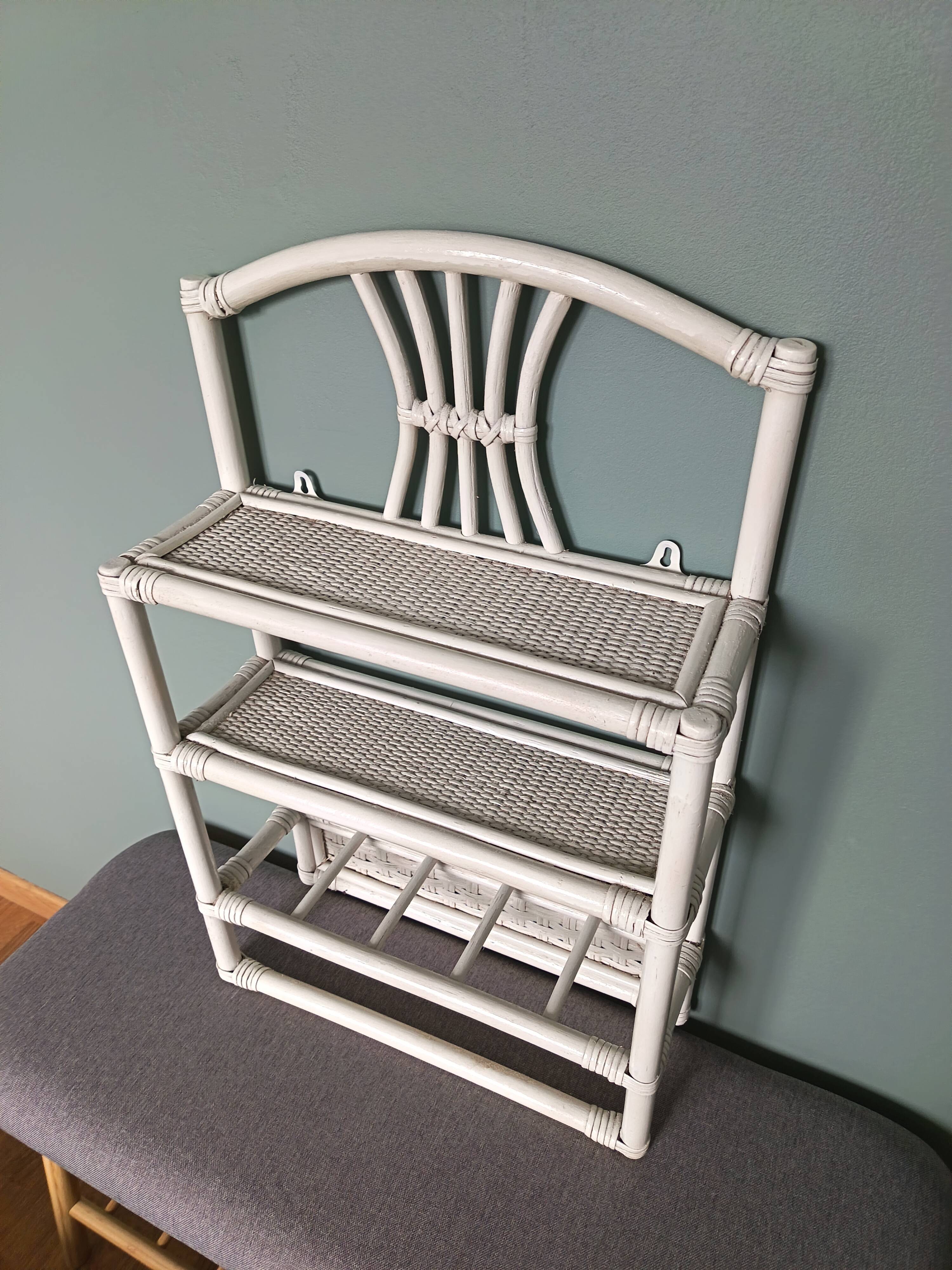 Vintage rattan shelf