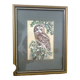 Owl pattern frame embroidered in silk, woven picture brand