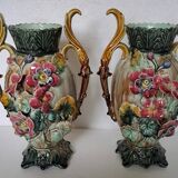 Pair of slip vases