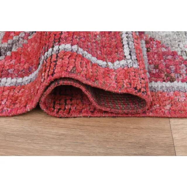 1970s Pink Turkish Handmade Vintage Oushak Wool Runner 84x269