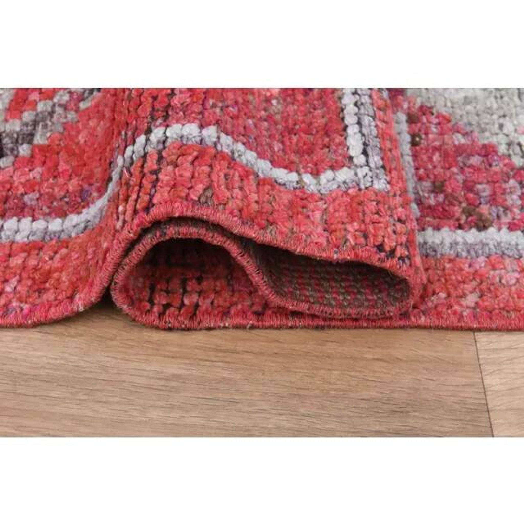 1970s Pink Turkish Handmade Vintage Oushak Wool Runner 84x269