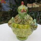 Enamelled terracotta soup dish