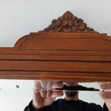 Art Deco beveled mirror in solid oak 50.5*33