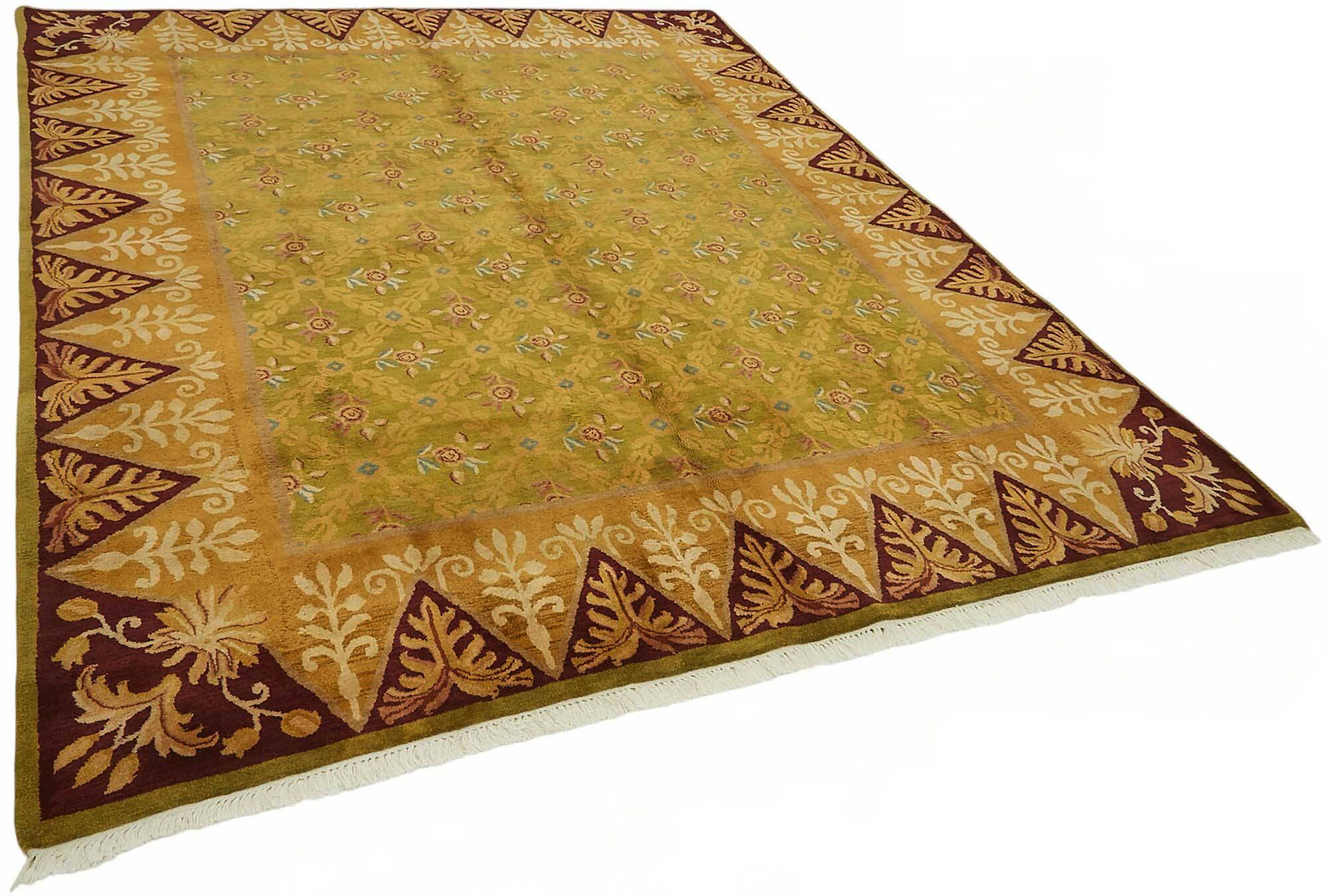 Turkish Handknotted Wool Oushak Rug 231 cm x 287 cm