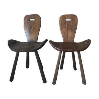 Pair of brutalist chairs