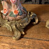 Pair of candle holders "Parrots"