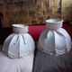 2 white lampshades