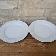 Set of 2 fruit motif plates P. Deshoulières in Limoges porcelain
