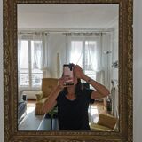 Miroir doré style Louis XIII - 58x48cm