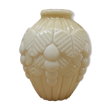Opaline Art Deco Ivory Vase