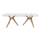 Rectangular glass and oak table, Maricielo 8 Seats - AM PM - L220 x H75