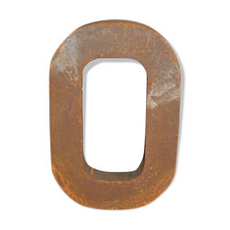 Industrial letter "o" in iron