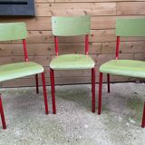 Set of 3 vintage school chairs