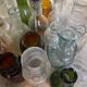 Lot 37 vials small glassware decor pharmacy 1920'