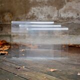 Trio of plexi trundle tables