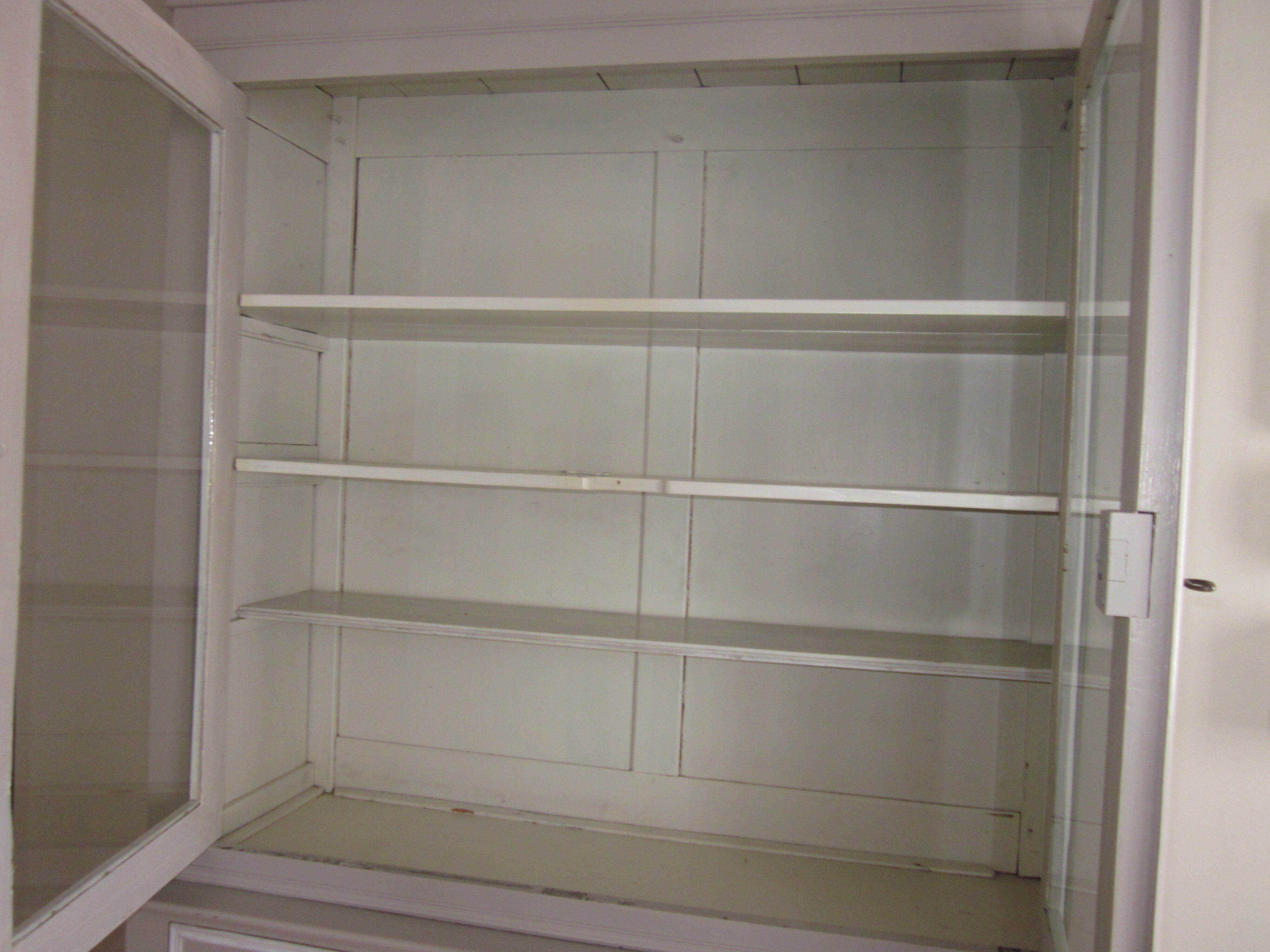 2-body old painted wooden buffet