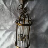 Bronze and crystal lantern