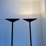 Pair of vintage geometric floor lamps model "206863" , Pierre Disderot for Glass and Light, France 1980