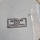 Lot de 6 assiettes à dessert anciennes en terre de fer modèle Alphand de Sa