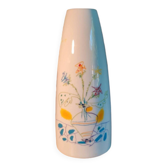 Pablo piccasso d'après pour tognana vase tronconique en porcelaine modèle "vase de fleurs, 1957"