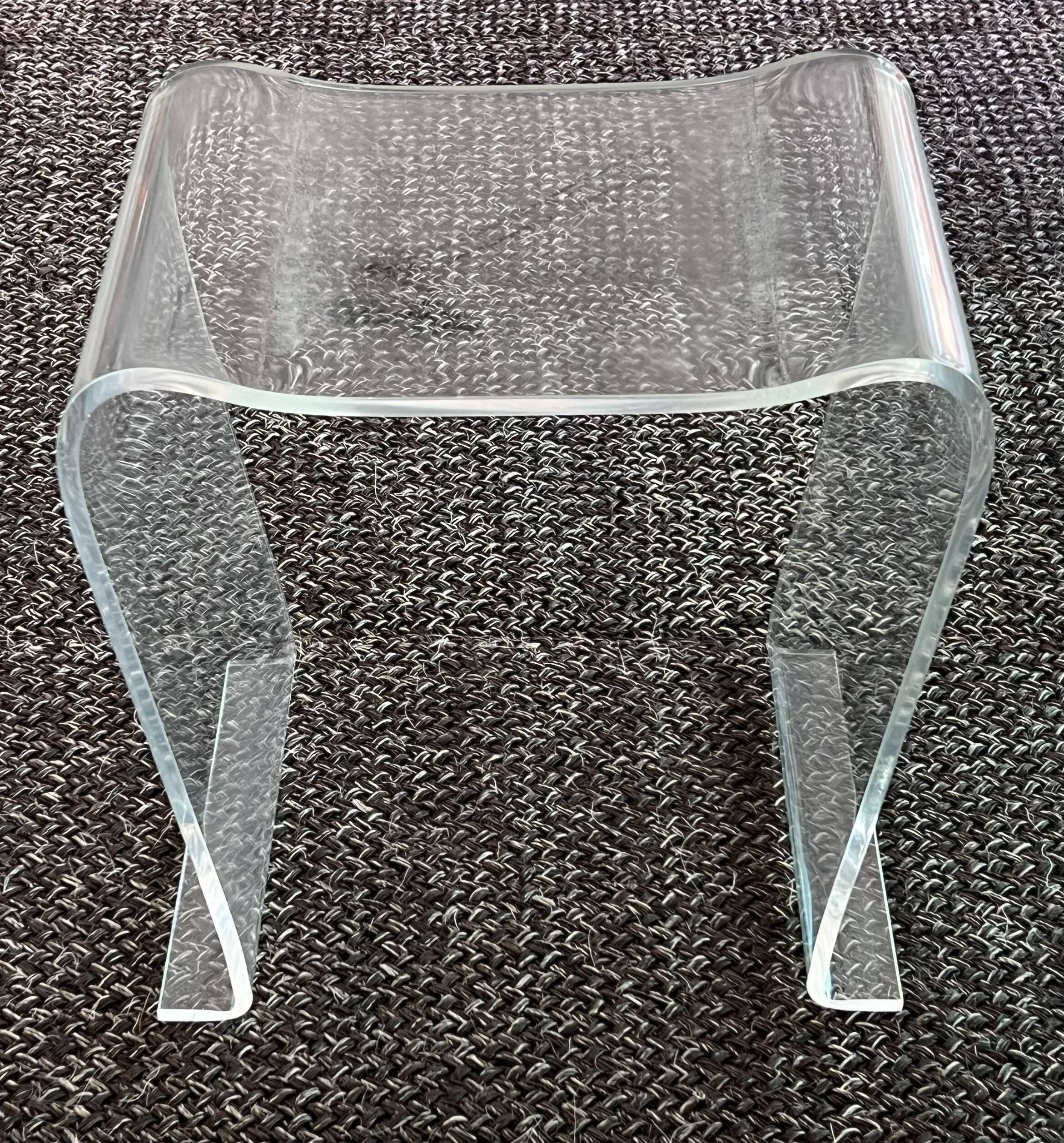 Stool made of transparent plexiglass, France, 1970s