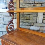 Antique solid blond walnut console table