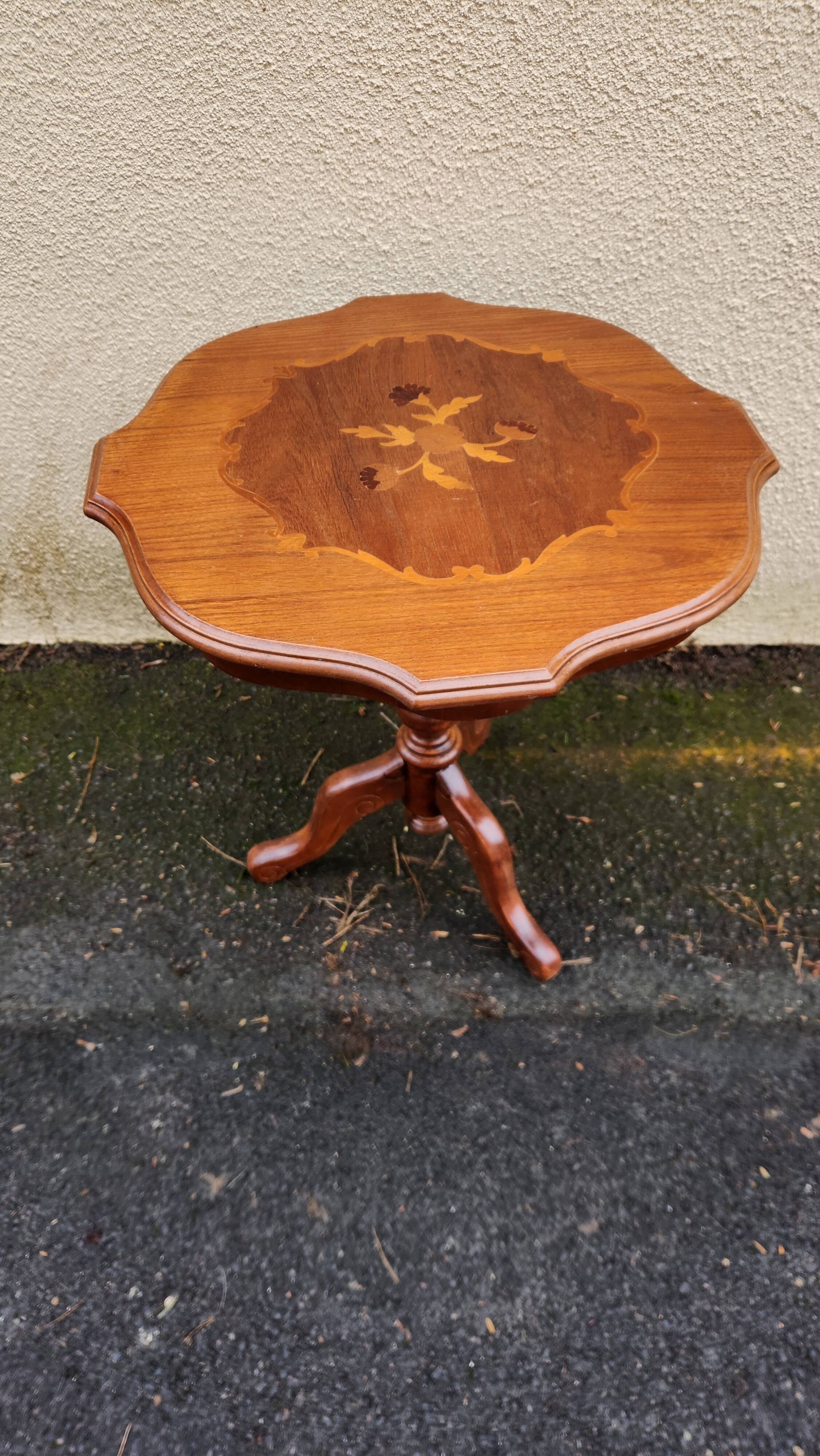 Small marquetry side table