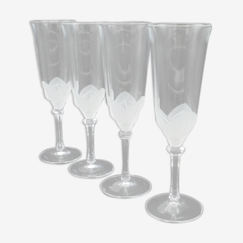 Set de 4 flûtes en cristal