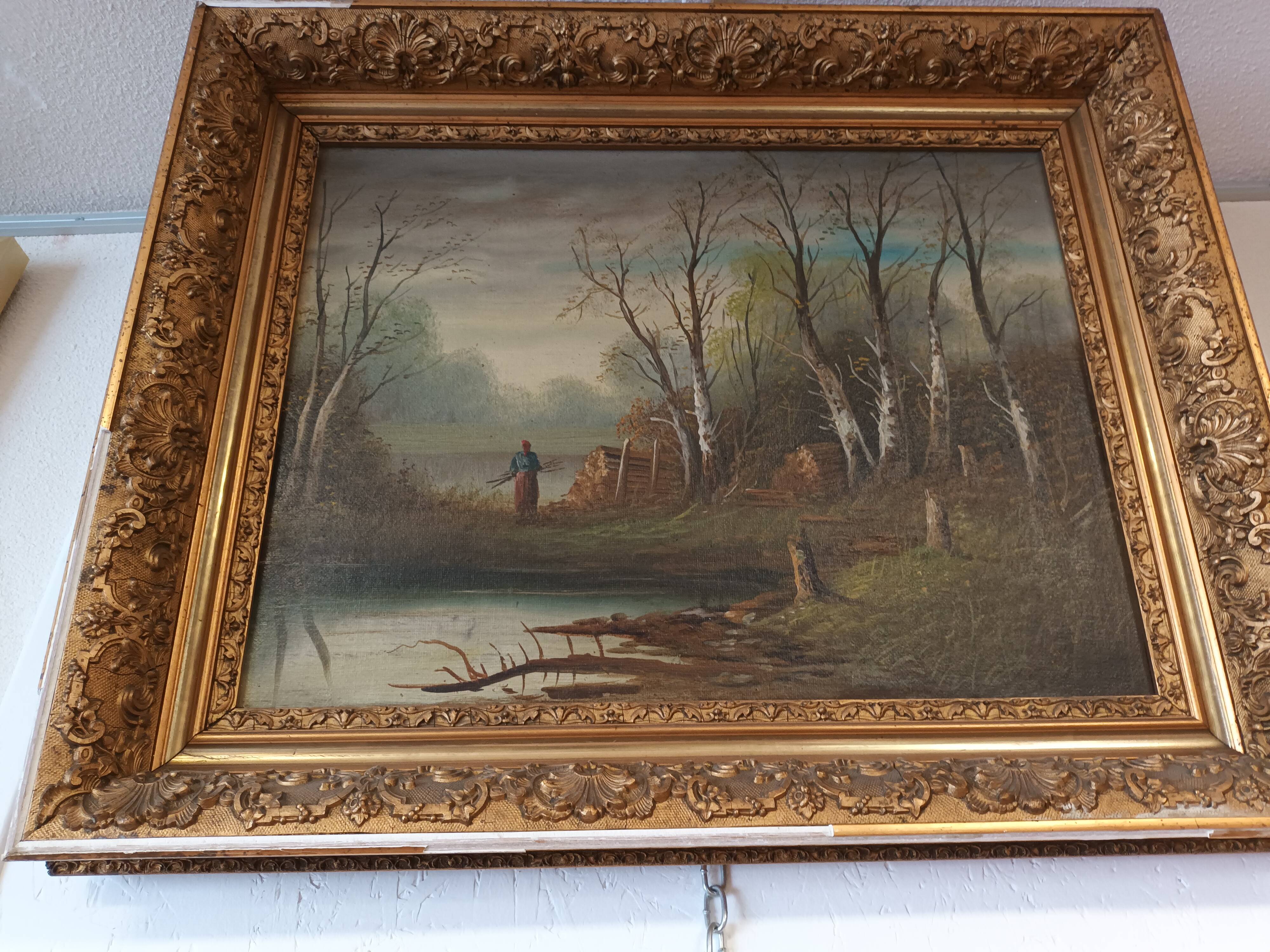 Tableau sous bois XIX ème