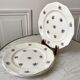 Set of 4 flat plates Céranord Saint-Amand 50s